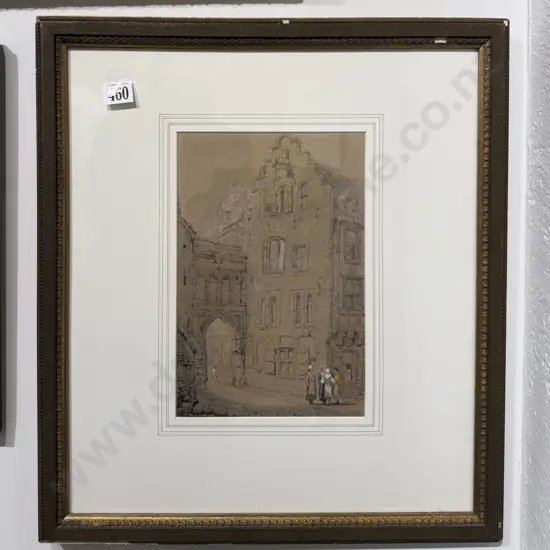 Attributed Samuel Prout (British 1783 - 1852) - Old Homes in Cologne