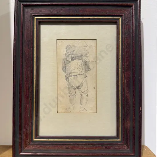 Attributed Samuel Prout (British 1783 - 1852) - Small Figure Sketch