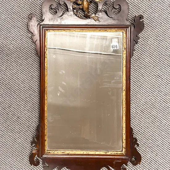 Geo III Mahogany Parcel Gilt Framed Wall Mirror