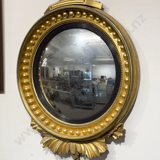 Regency Giltwood Convex Mirror