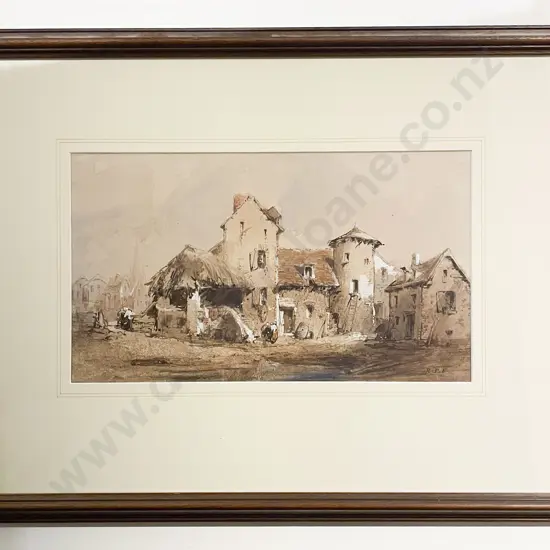 Attributed Richard Parkes Bonington (British 1802 - 1828) - French Farm House