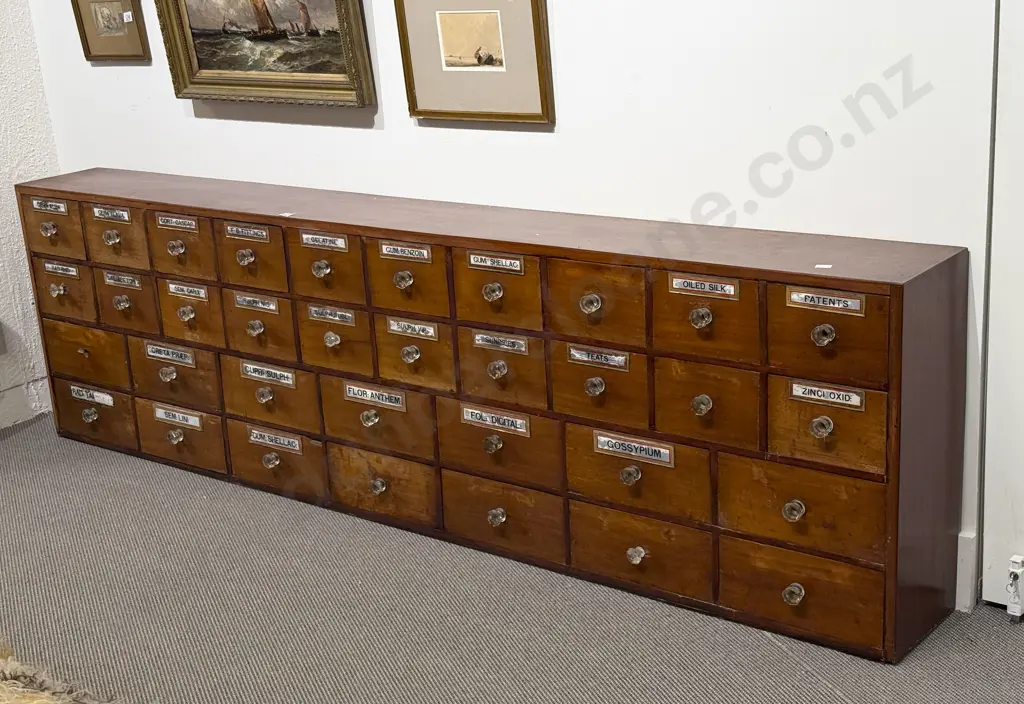 C19th Mahogany Apothecary Chest of Drawers Image 1++