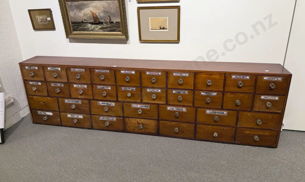 C19th Mahogany Apothecary Chest of Drawers Image 1++