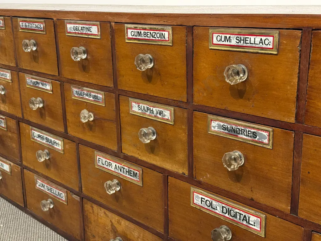 C19th Mahogany Apothecary Chest of Drawers Image 1++