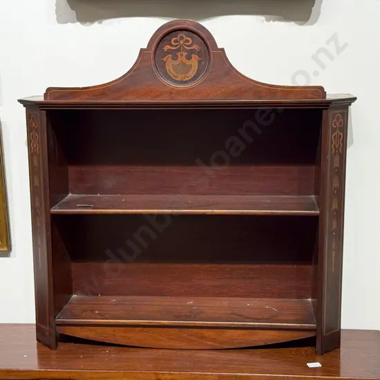 Edwardian Mahogany Sheraton Revival Wall Shelf