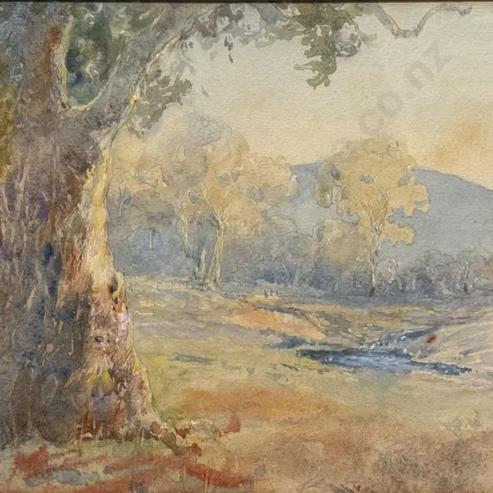 H Carter (Australian) - Landscape with Gum Tree