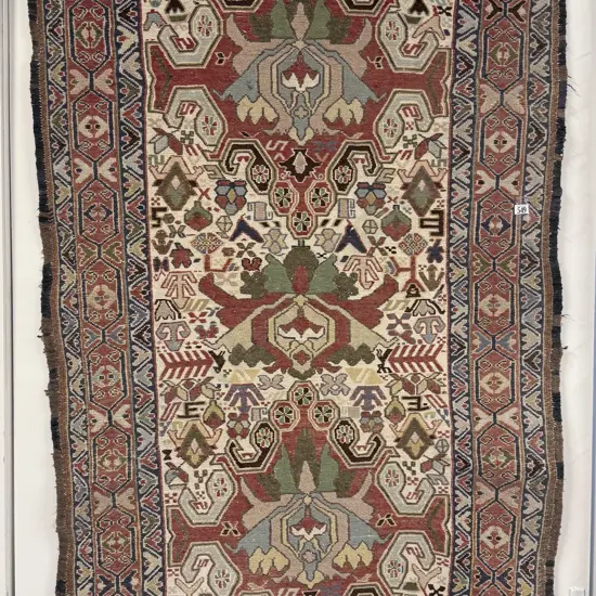 Antique Faded Kelim Rug
