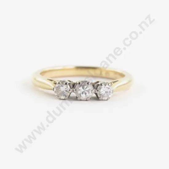 18ct Three Stone Diamond Ring
