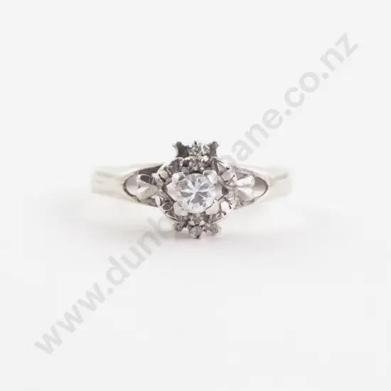 18ct White Gold Solitaire Diamond Ring