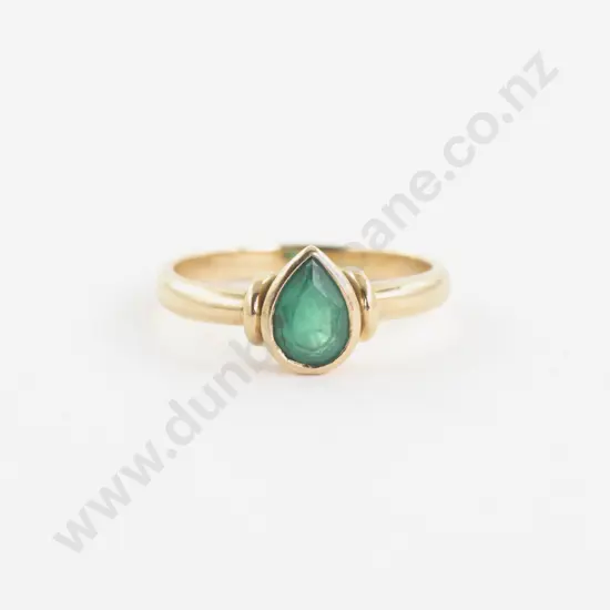 18ct Single Emerald Ring