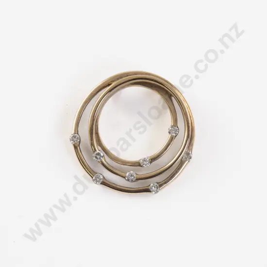 9ct Triple Circular Diamond Pendant