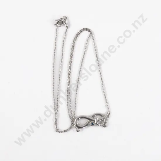 Glamira 'Captolia' S/S Single Blue Diamond Pendant