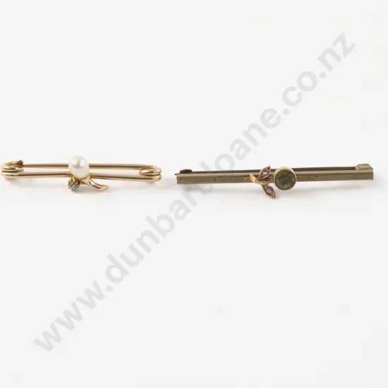 Two Victorian Bar Brooches
