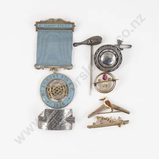 Victorian 9ct Circular Four Stone Garnet and Seed Pearl Brooch