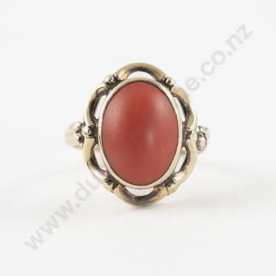 14ct Single Coral Dress Ring