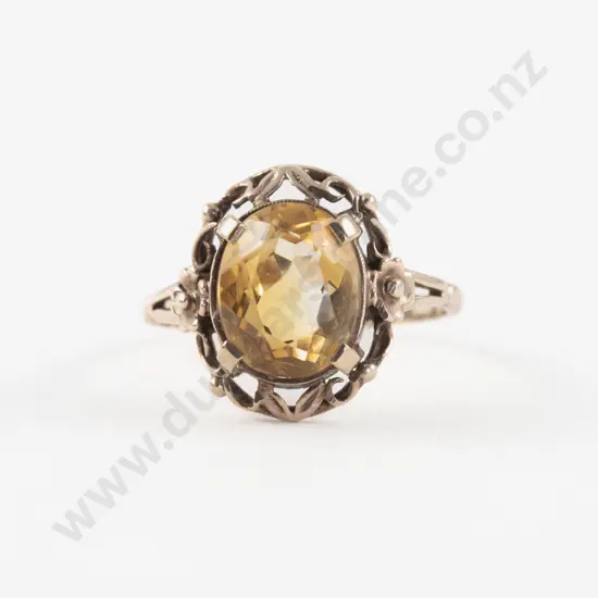 9ct Single Citrine Ring