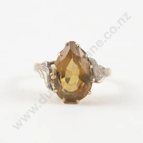 9ct Single Citrine Ring