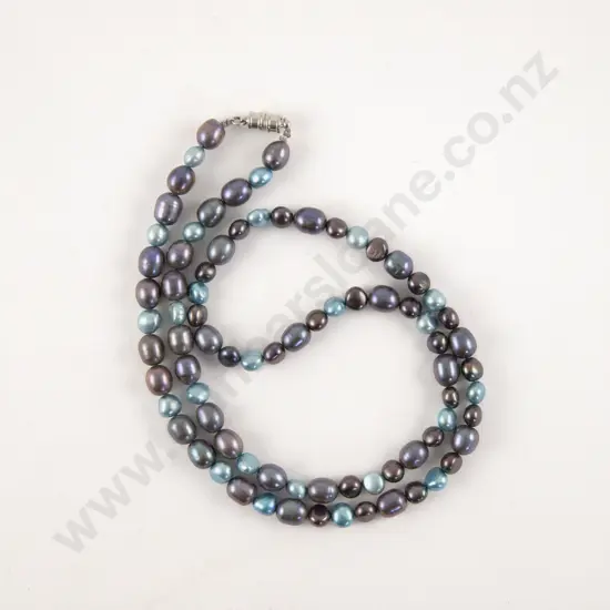 Single Strand Dyed Multi Coloured Freshwater Pearl Necklace