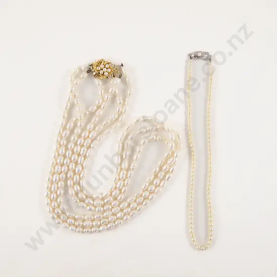 Single Strand Slightly Graduated Cultured Pearl Necklace