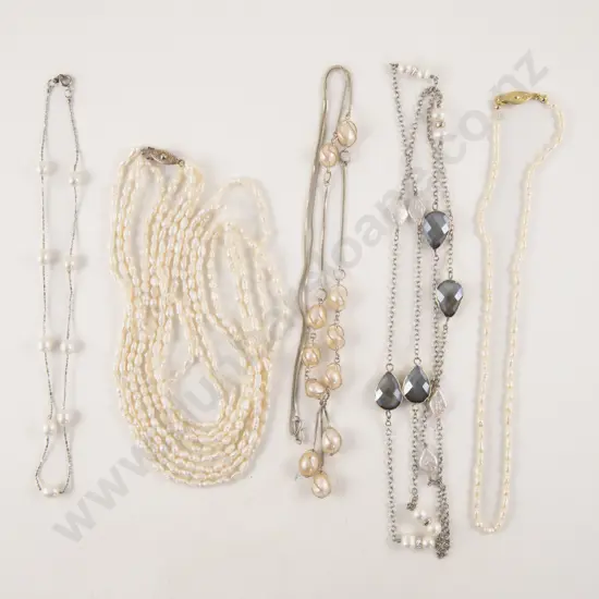 Four Uniform Strand Freshwater Pearl Necklace