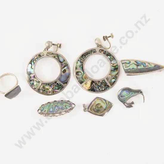 Collection of NZ S/S Paua Jewellery