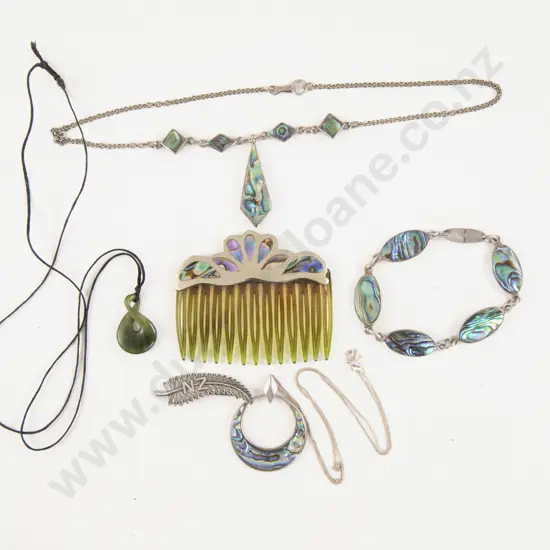Small Collection of NZ S/S Paua Jewellery