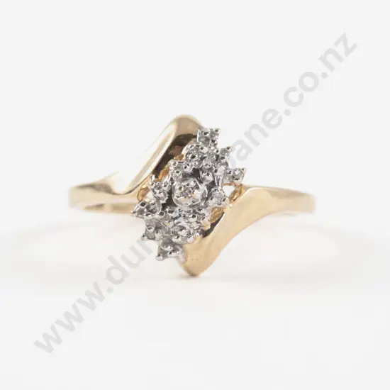 9ct Twelve Stone Diamond Cluster Ring