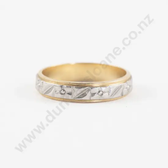 18ct and Platinum Band Ring