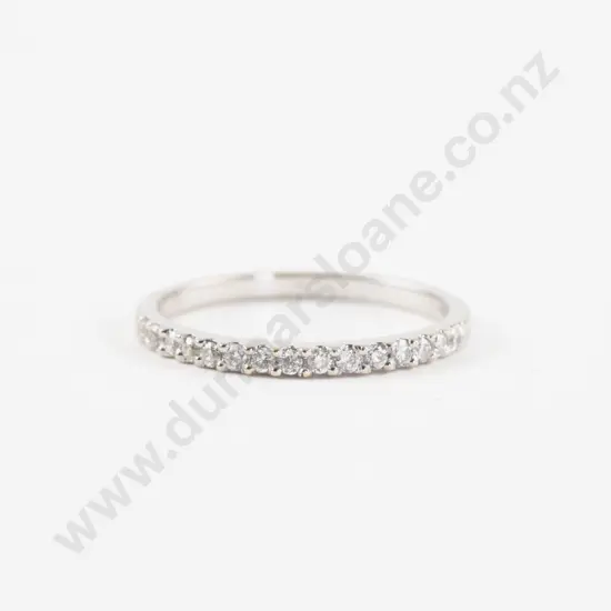 18ct White Gold 15stone Diamond Band Ring