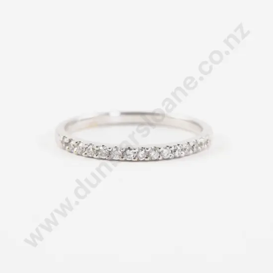 18ct White Gold 15stone Diamond Band Ring