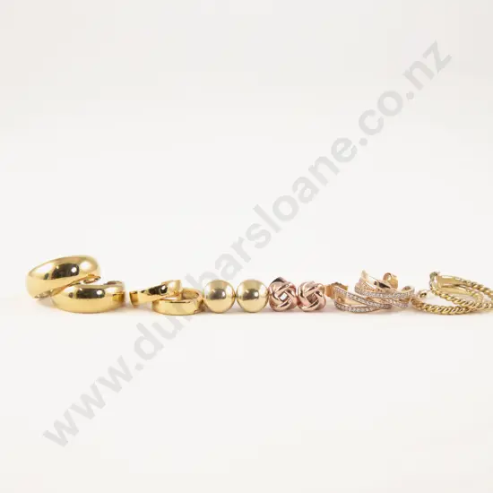 Collection of Six Gold Plated Earrings