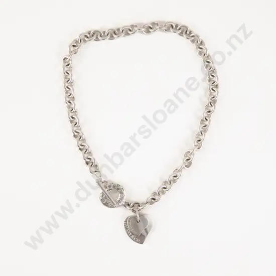 Tiffany & Co S/S Double Heart Pendant Necklace