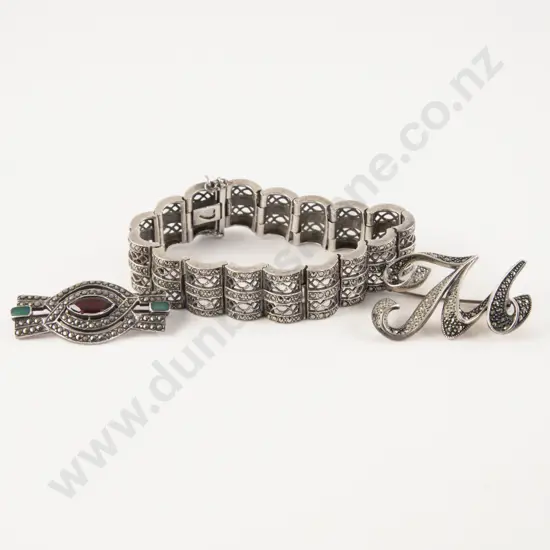 S/S and Marcasite Bracelet