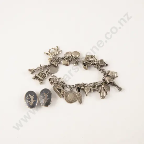S/S Curb Link Charm Bracelet