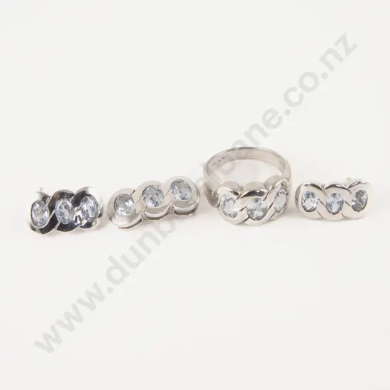 Small Collection of S/S Topaz Jewellery