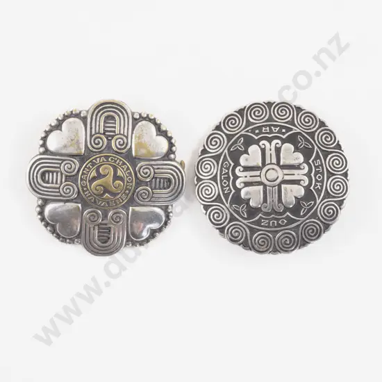 French Jeweller Pierre Peron Vintage Celtic Love Brooches