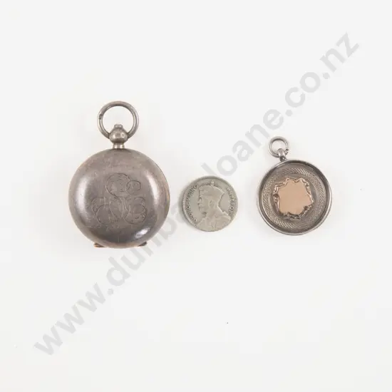 Silver Plated Circular Sovereign Holder