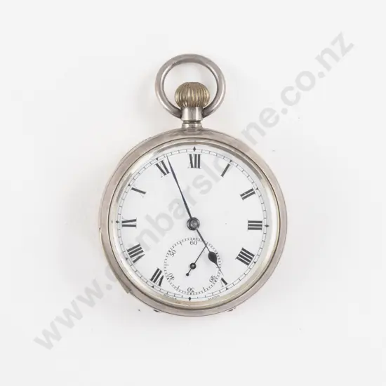 S/S Open Face Lever Wind Pocket Watch