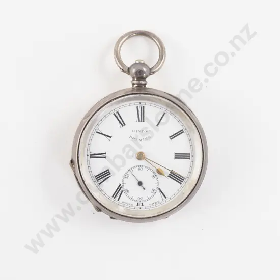 .935 Silver Open Face Key Wind Pocket Watch