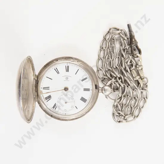 Rotherhams S/S Hunter Cased Key Wind Pocket Watch
