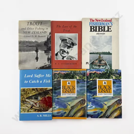 6 Various Fishing Books Including Trout Fishing in New Zealand