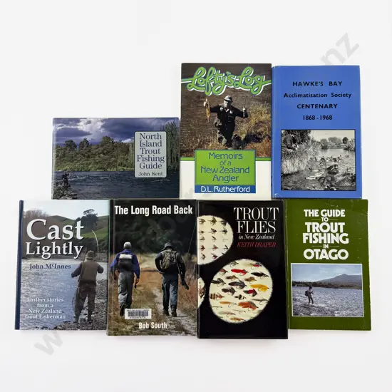 7 Various Fishing Books Including Trout Flies & Trout Fishing