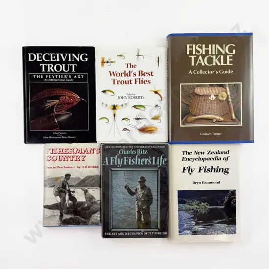 6 Large Books On Tackle Fly Fishing Flies Etc
