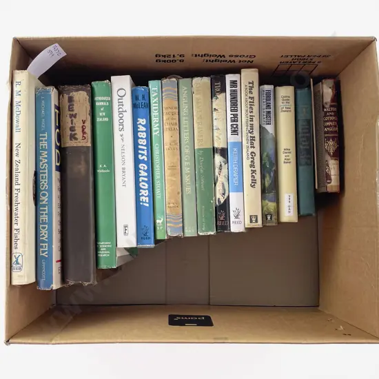Box Of Assorted Fishing And Natural History Books