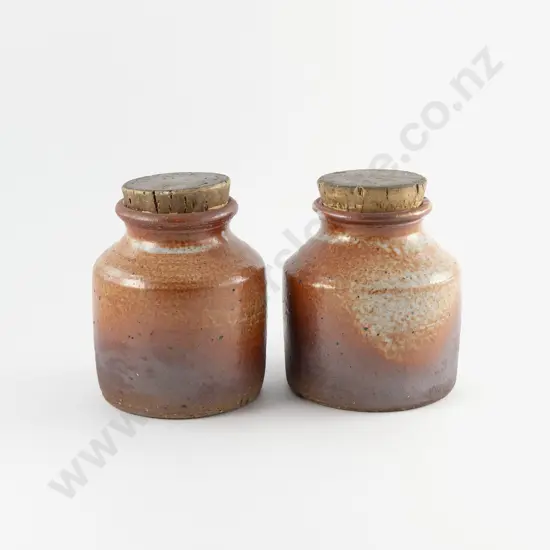 Two Len Castle Herb Jars
