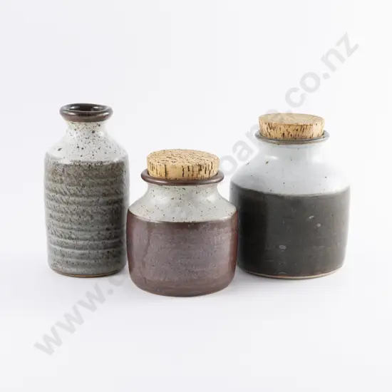 Two Len Castle Herb Jars & Bottle