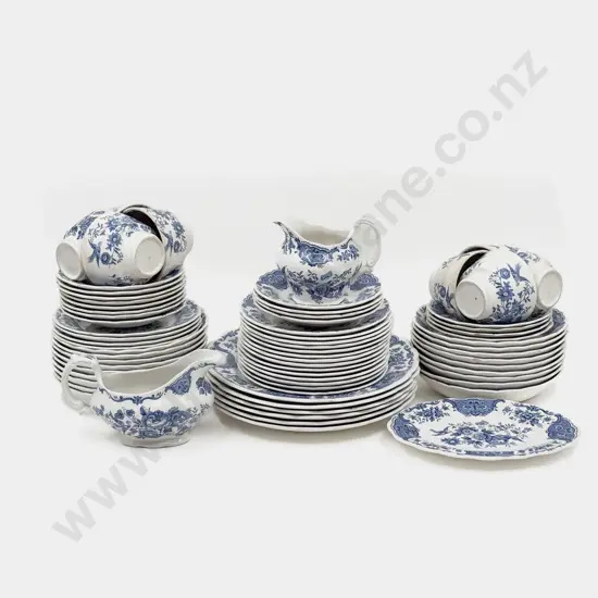 Quantity of Blue & White Dinner China