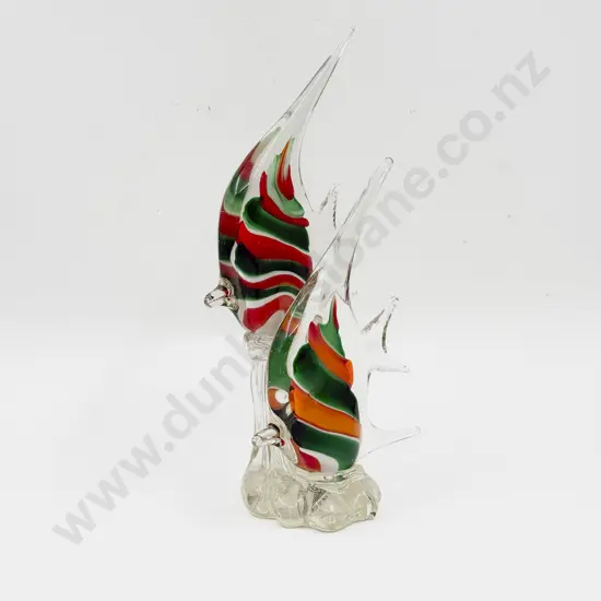 Art Glass Figure Group of Fish