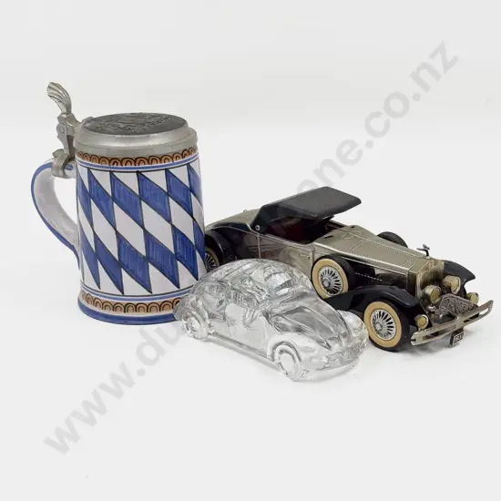 Wacker Stein together with Two Assorted Vehicle Ornaments