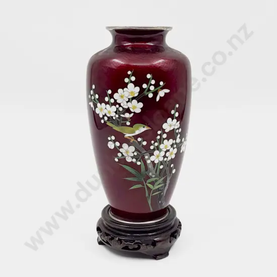 Wireless Cloisonne Vase & Stand